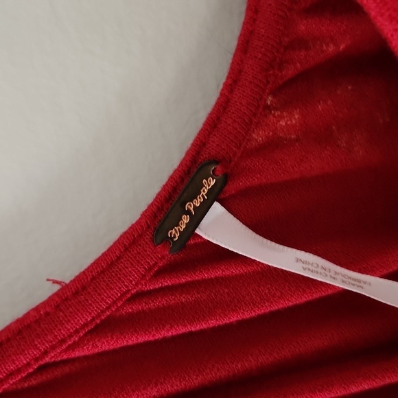 FREE PEOPLE | Francesca dress floral oversized red asymmetrical sz XS - Picture 6 of 6